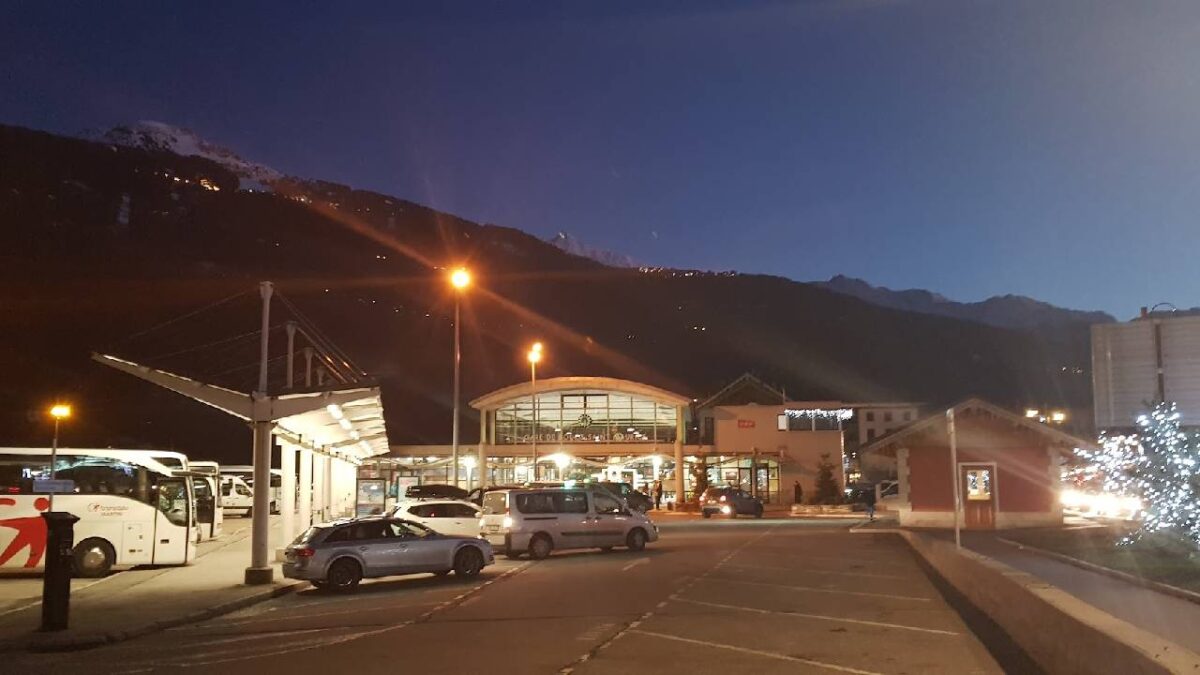 Bourg-St-Maurice bus station for ski resort transfers