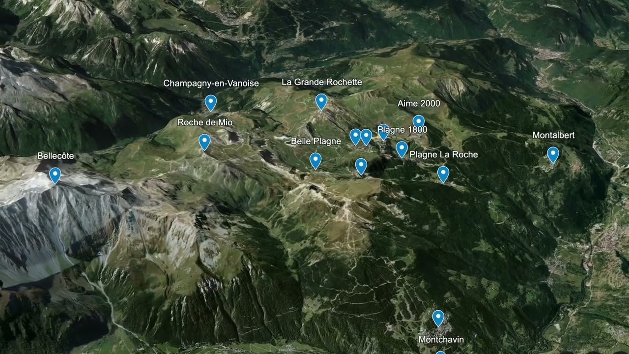 See A 3D Map Video Of La Plagne Main Villages See La Plagne 3D La   See A 3D Map Video Of La Plagne Main Villages 