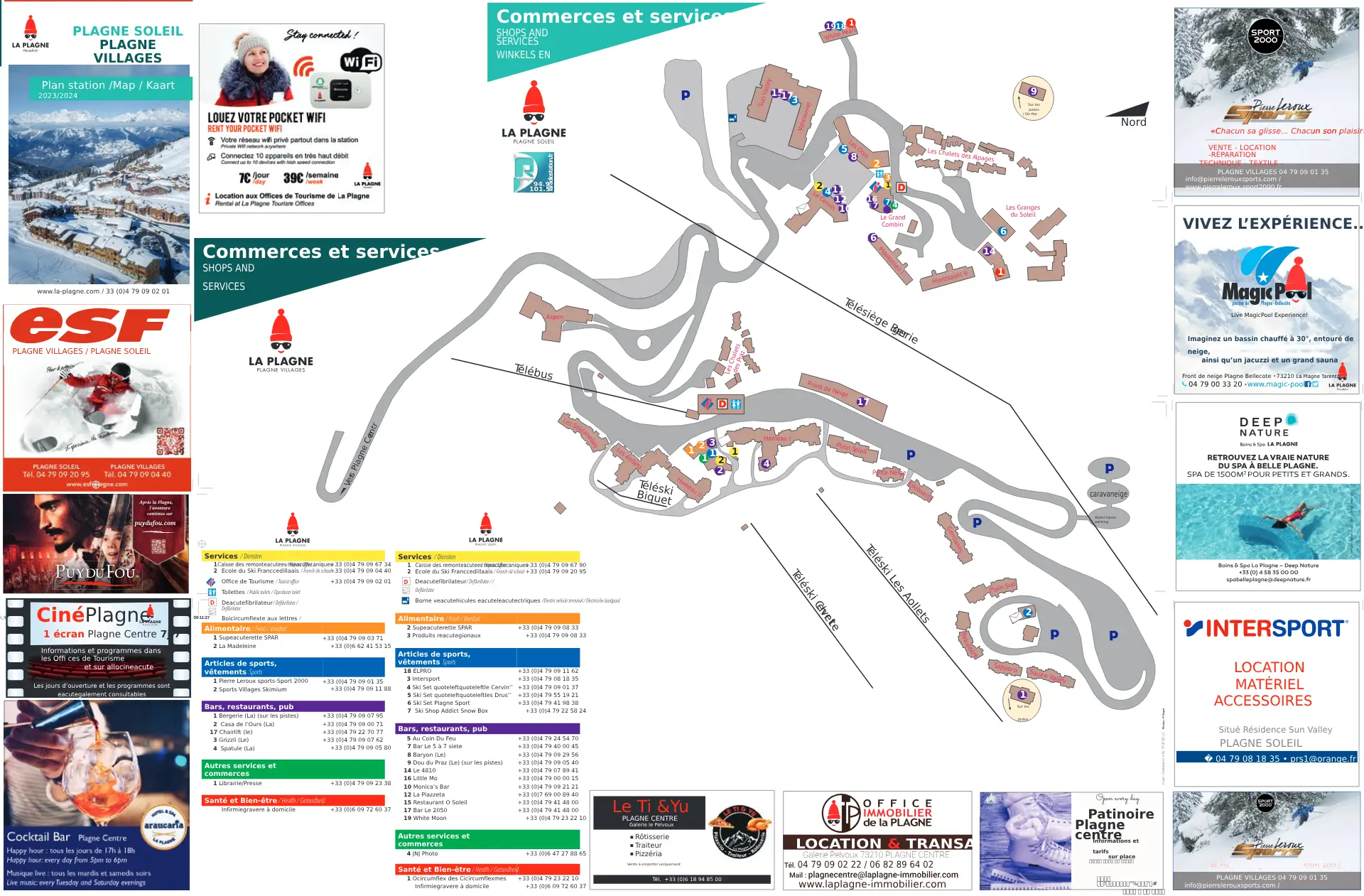 Plagne Soleil map and guide 