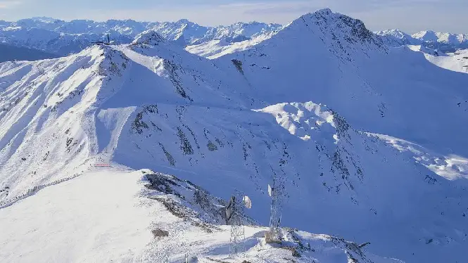 Snow and conditions reports from La Plagne showing how the resort is at different times of year