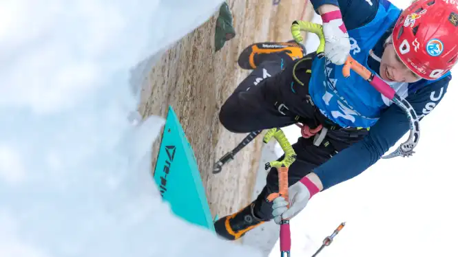 Champagny ice tower near the centre of Champagny-en-Vanoise village