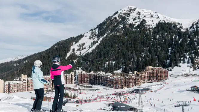 Looking over Plagne Bellecote, the gateway to Montchavin and Les Arcs