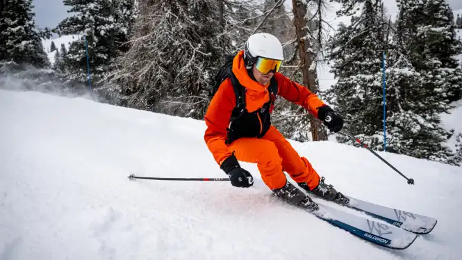 intermediate piste skiing in La Plagne