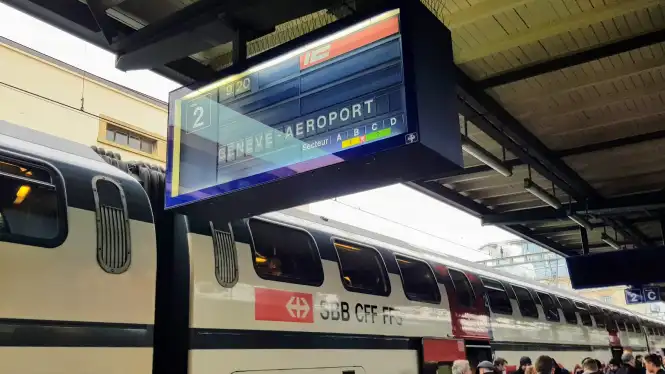 Geneva airport train station