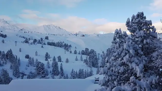 The view above Belle Plagne over some of La Plagne's best intermediate pistes