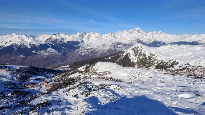 This view shows why La Plagne is the perfect intermediate resort