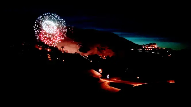 New Year fireworks in La Plagne