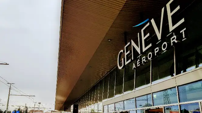 outside Geneva airport
