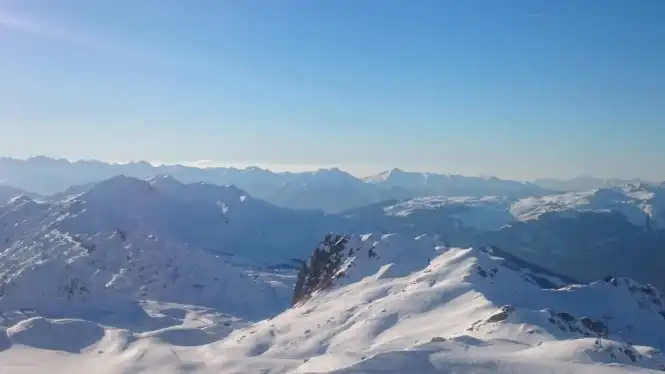 A view over some of La Plagne's best intermediate pistes