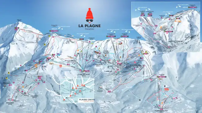 The La Plagne piste map