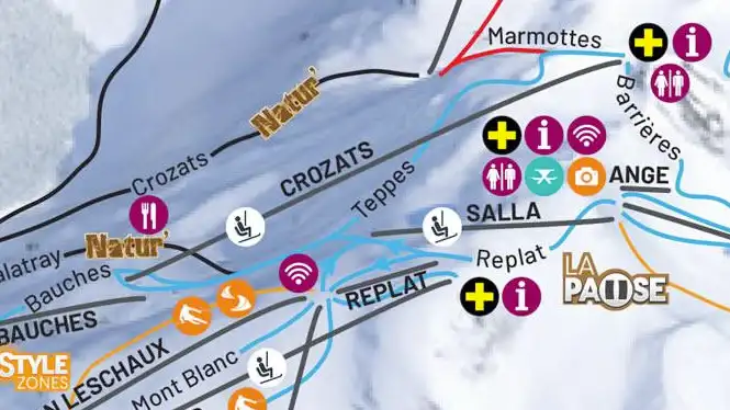 Replat piste in the Bellecôte sector of La Plagne