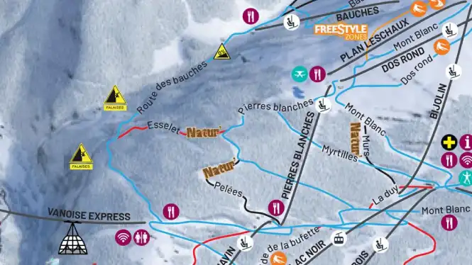 Route des Bauches in the Montchavin sector of La Plagne