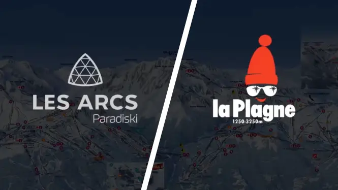 Les Arcs and La Plagne logos