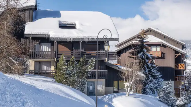 La Plagne's Plagne Montalbert village in the snow