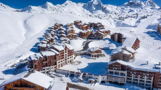 View over Plagne Soleil, La Plagne