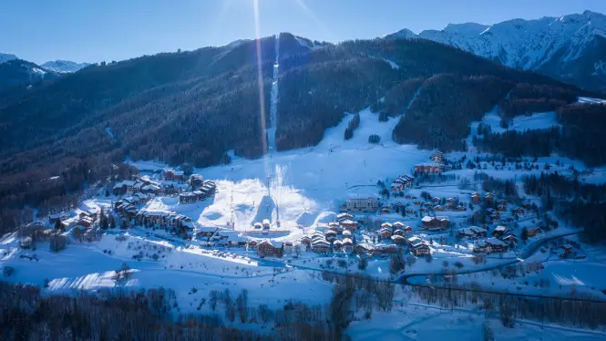 Plagne Montalbert is great for tree riding on bad weather days