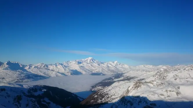 cloud cover showing a mer du nuages in La Plagne