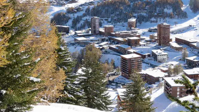 La Plagne beginner areas around Plagne Centre