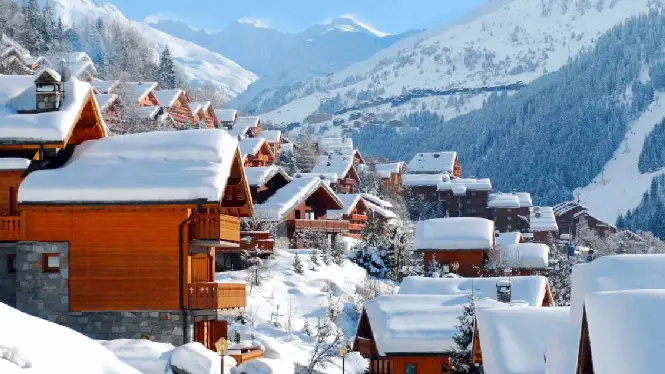 Méribel ski resort in the Three Valleys area near La Plagne