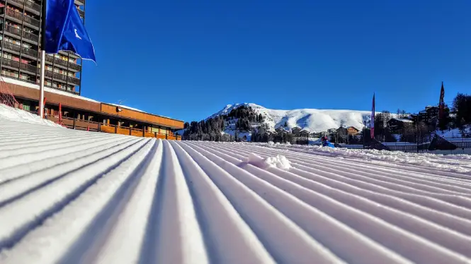 Beginner green piste in Plagne Centre, La Plagne