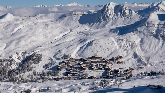 La Plagne snowboard flat sections