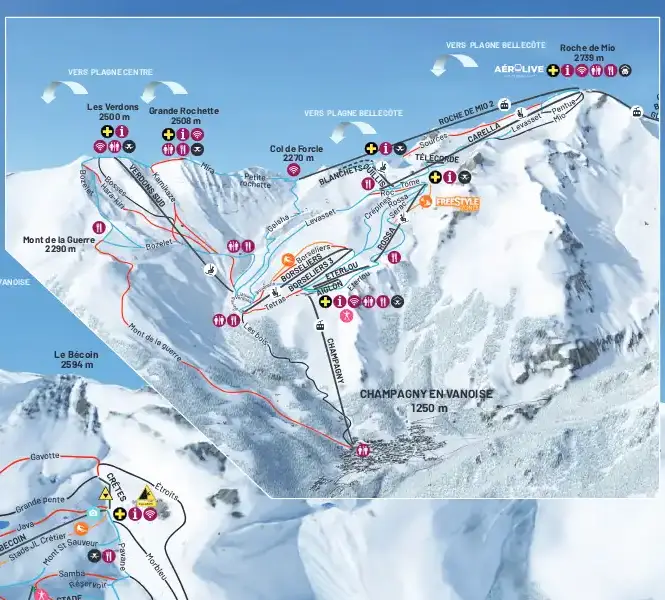 The quietest areas in La Plagne - Champagny