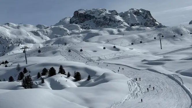 Quiet pistes in La Plagne