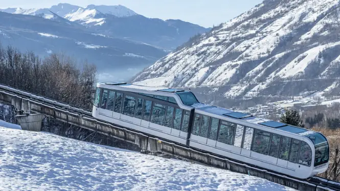 Take the funicular from Bourg-St-Maurice to Les Arcs