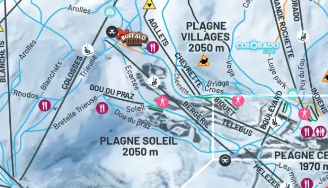 pistes to avoid in La Plagne - Trieuse blue