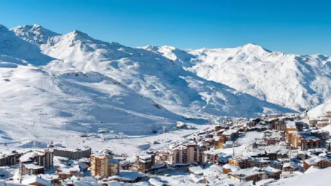 Val Thorens ski area in the Tarentaise region near La Plagne